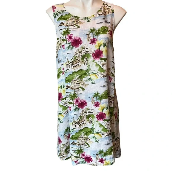 Cynthia Rowley Amalfi Coast Linen Dress, Sz L